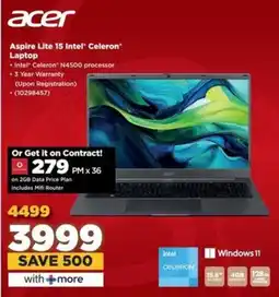 HiFi Corp Acer Aspire Lite 15 Intel Celeron Laptop offer