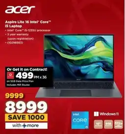 HiFi Corp Acer Aspire Lite 16 Intel Core i5 Laptop offer