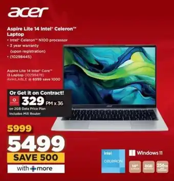 HiFi Corp Acer Aspire Lite 14 Intel Celeron Laptop offer