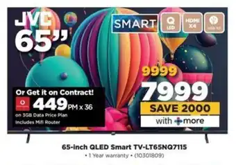 HiFi Corp JVC 65-inch QLED Smart TV-LT65NQ7115 offer