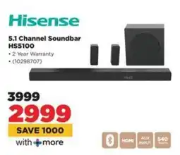 HiFi Corp Hisense 5.1 Channel Soundbar HS5100 offer