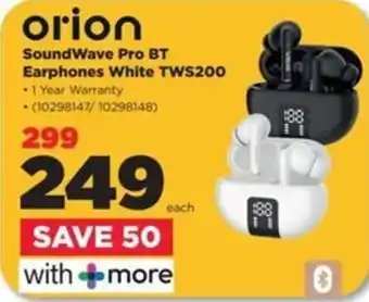 HiFi Corp Orion SoundWave Pro BT Earphones White TWS200 offer