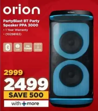 HiFi Corp Orion PartyBlast BT Party Speaker PPA 3000 offer