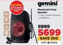 HiFi Corp Gemini Bluetooth Party Speaker offer