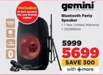 HiFi Corp Gemini Bluetooth Party Speaker offer