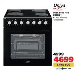 HiFi Corp Univa Oven Solid Hob U336B-1 offer