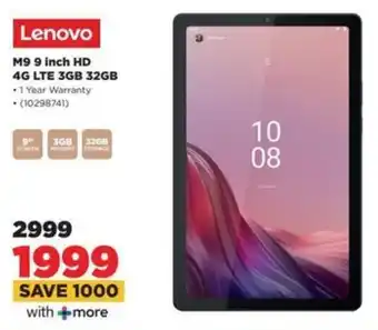 HiFi Corp Lenovo M9 9 inch HD 4G LTE 3GB 32GB offer