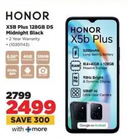 HiFi Corp HONOR X5B Plus 128GB DS Midnight Black offer