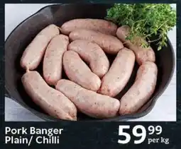 Oxford Freshmarket Pork Banger Plain/ Chilli offer