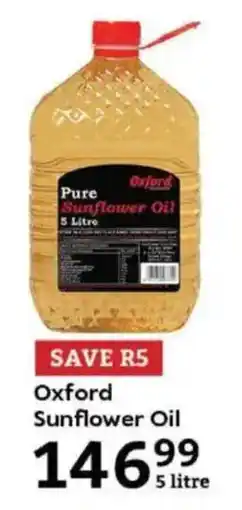 Oxford Freshmarket Oxford Sunflower Oil offer