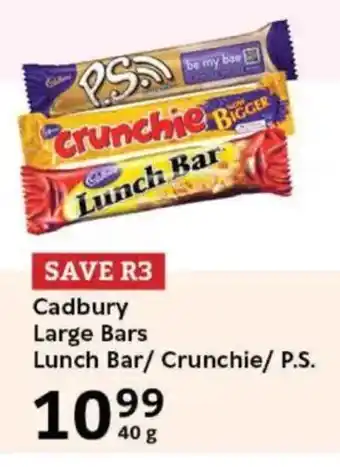 Oxford Freshmarket Cadbury Large Bars Lunch Bar/Crunchie/ P.S. offer