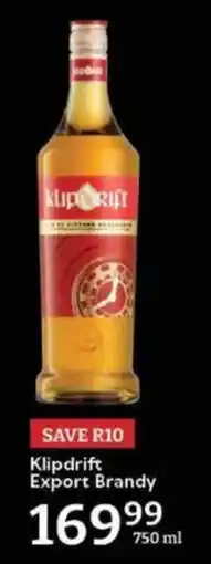 Oxford Freshmarket Klipdrift Export Brandy offer