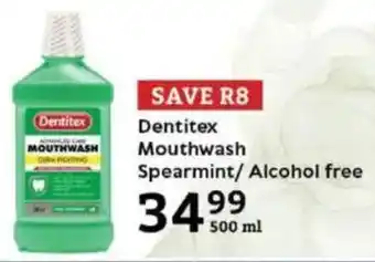 Oxford Freshmarket Dentitex Mouthwash Spearmint/Alcohol free offer