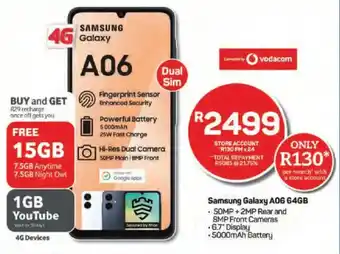 Pick n Pay Samsung Galaxy A06 64GB offer