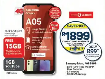 Pick n Pay Samsung Galaxy A05 64GB offer