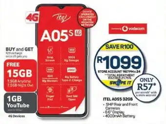 Pick n Pay Itel A05s 32GB offer