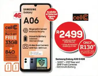 Pick n Pay Samsung Galaxy A06 64GB offer