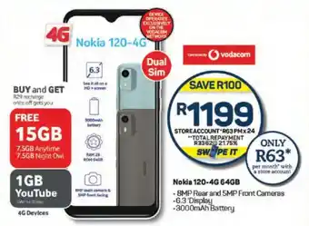 Pick n Pay Nokia 120-4G 64GB offer