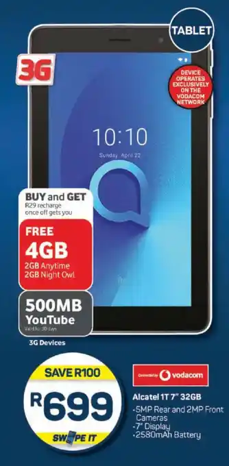 Pick n Pay Alcatel 1T 7" 32GB offer