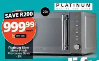 Checkers Hyper Platinum Silver Mirror Finish Microwave Oven offer