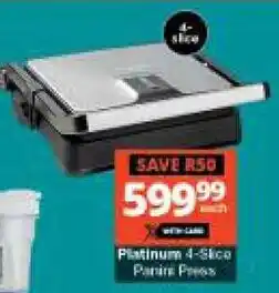 Checkers Hyper Platinum 4-Slice Panini Press offer