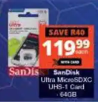 Checkers Hyper SanDisk Ultra MicroSDXC UHS-1 Card offer