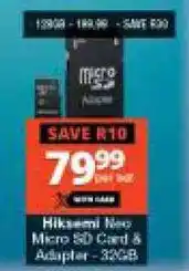 Checkers Hyper Hiksemi Neo Micro SD Card & Adapter offer