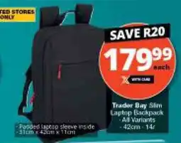 Checkers Hyper Trader Bay Slim Laptop Backpack All Variants offer