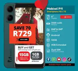 Checkers Mobicel P11 Smartphone 4G LTE offer