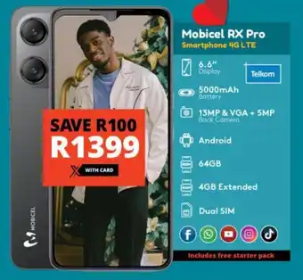 Checkers Mobicel RX Pro Smartphone 4G LTE offer