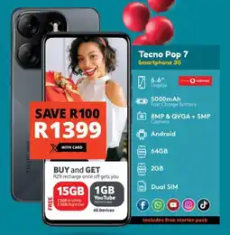 Checkers Tecno Pop 7 Smartphone 3G offer