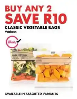 Woolworths Classic vegetable bags offer