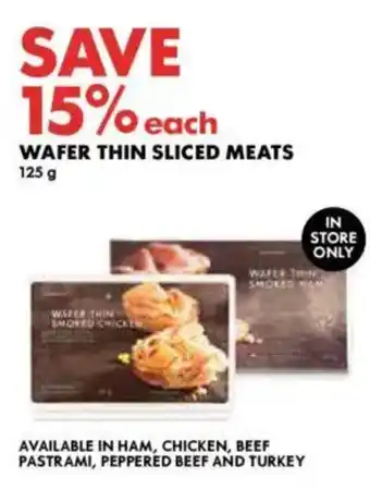 Woolworths Wafer thin sliced meats offer