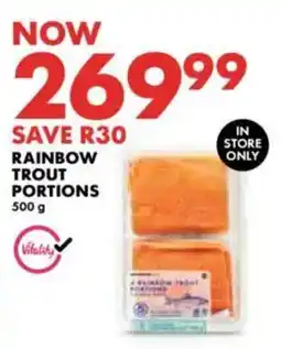 Woolworths Rainbow trout portions offer