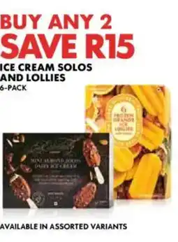 Woolworths Ice cream solos and lollies offer