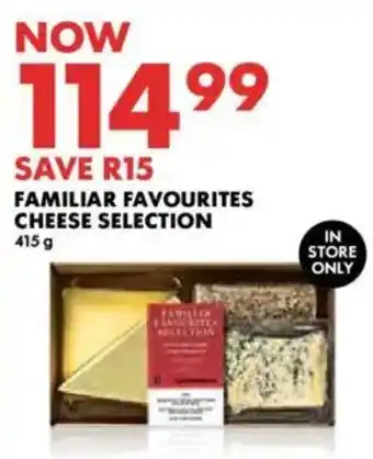 Woolworths Familiar favourites cheese selection offer