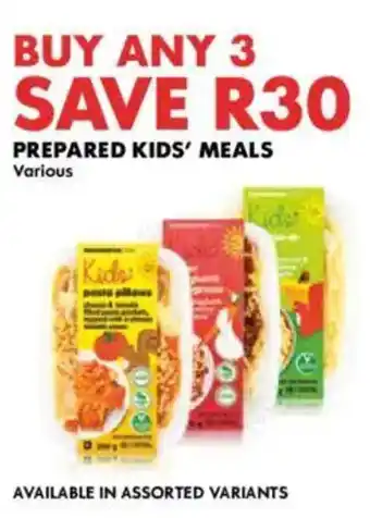 Woolworths Prepared kids' meals offer