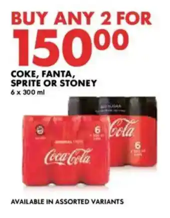 Woolworths Coke, fanta, sprite or stoney offer