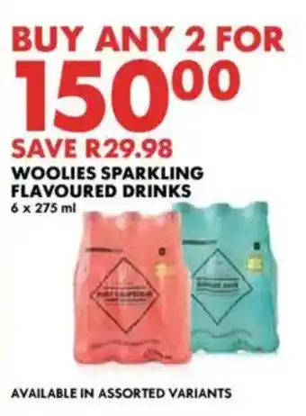 Woolworths Woolies sparkling flavoured drinks offer