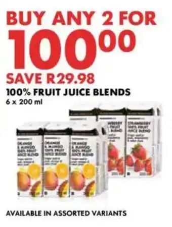 Woolworths 100% fruit juice blends offer