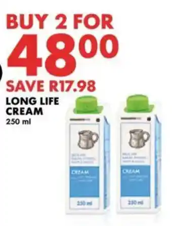 Woolworths Long life cream offer