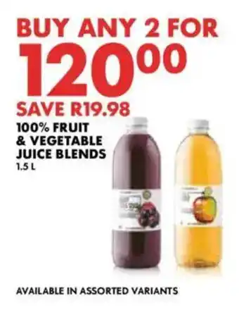 Woolworths 100% FRUIT & VEGETABLE JUICE BLENDS offer