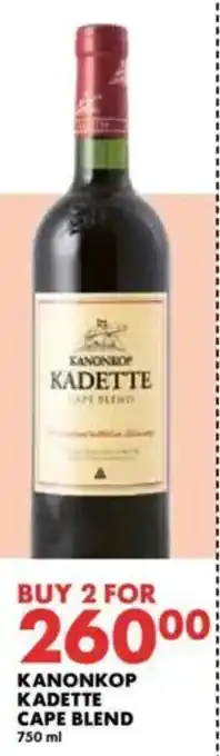 Woolworths Kanonkop kadette cape blend offer