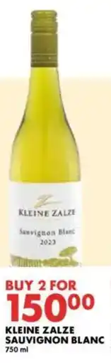 Woolworths Kleine Zalze Sauvignon Blanc offer