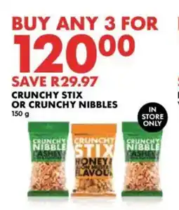 Woolworths Crunchy stix or crunchy nibbles offer