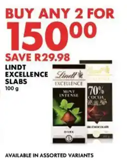 Woolworths Lindt excellence slabs offer