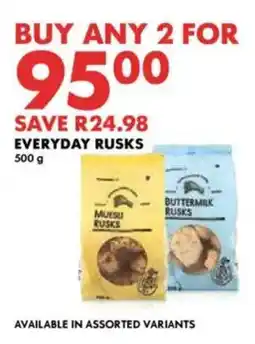 Woolworths Everyday rusks offer