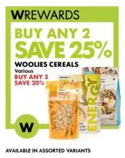 Woolworths Woolies cereals offer