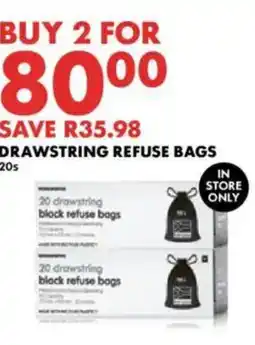 Woolworths Drawstring refuse bags offer