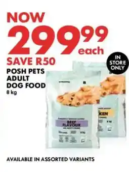 Woolworths Posh pets adult dog food offer